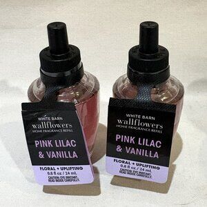 Bath & Body Works White Barn Wallflower Pink Lilac & Vanilla Refill Bulbs Set 2